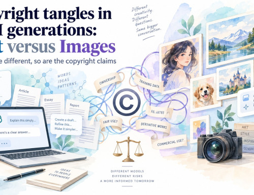 Copyright tangles in LLM generations: Text versus Images
